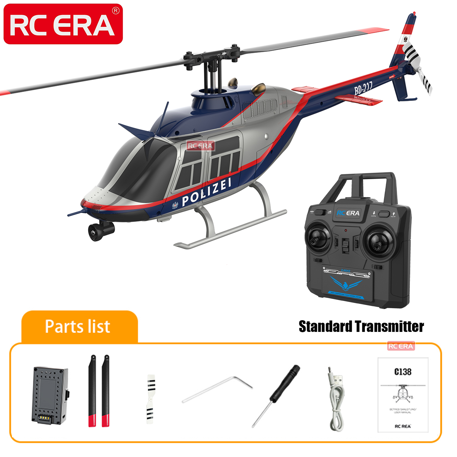 RC ERA C138 BELL 206 Jet Range - đánh giá và giá Rc Helicopter Large