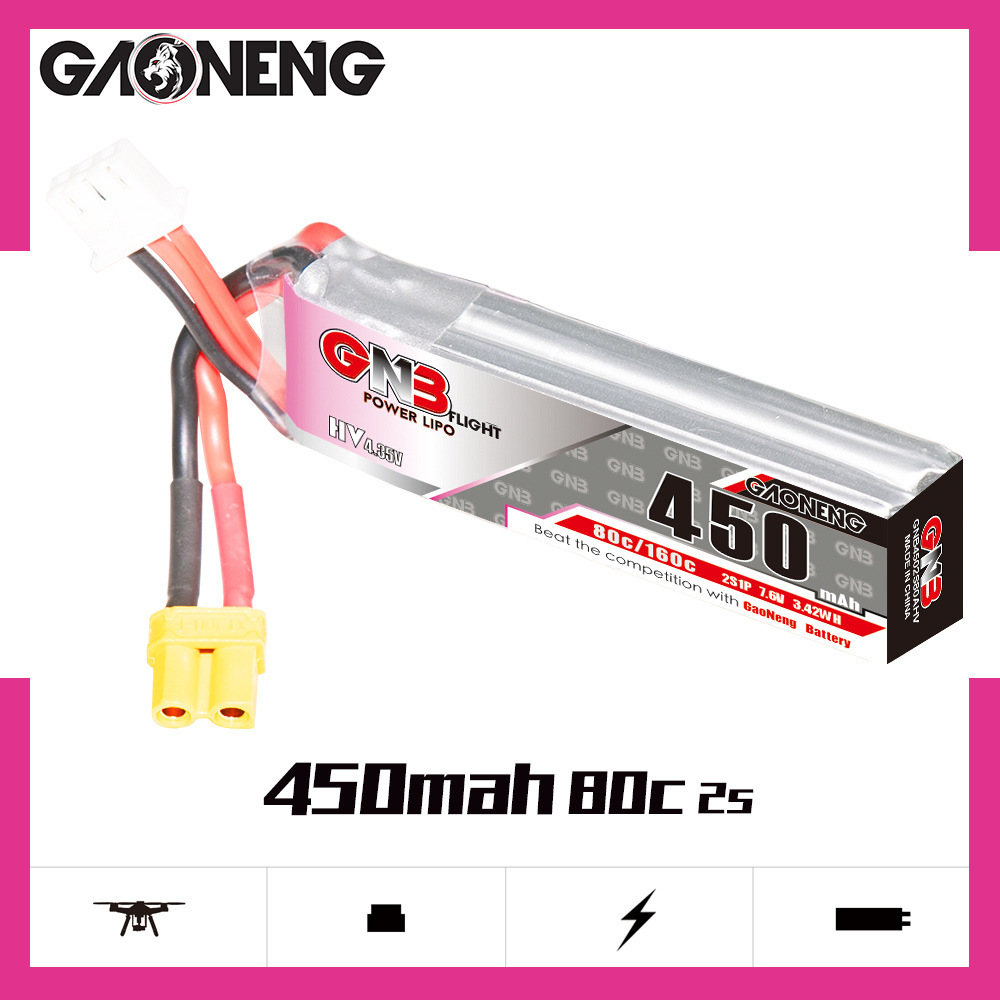 GNB LiPo Battery HV 2S 7.6V 45 - đánh giá và giá Rc Helicopter Battery