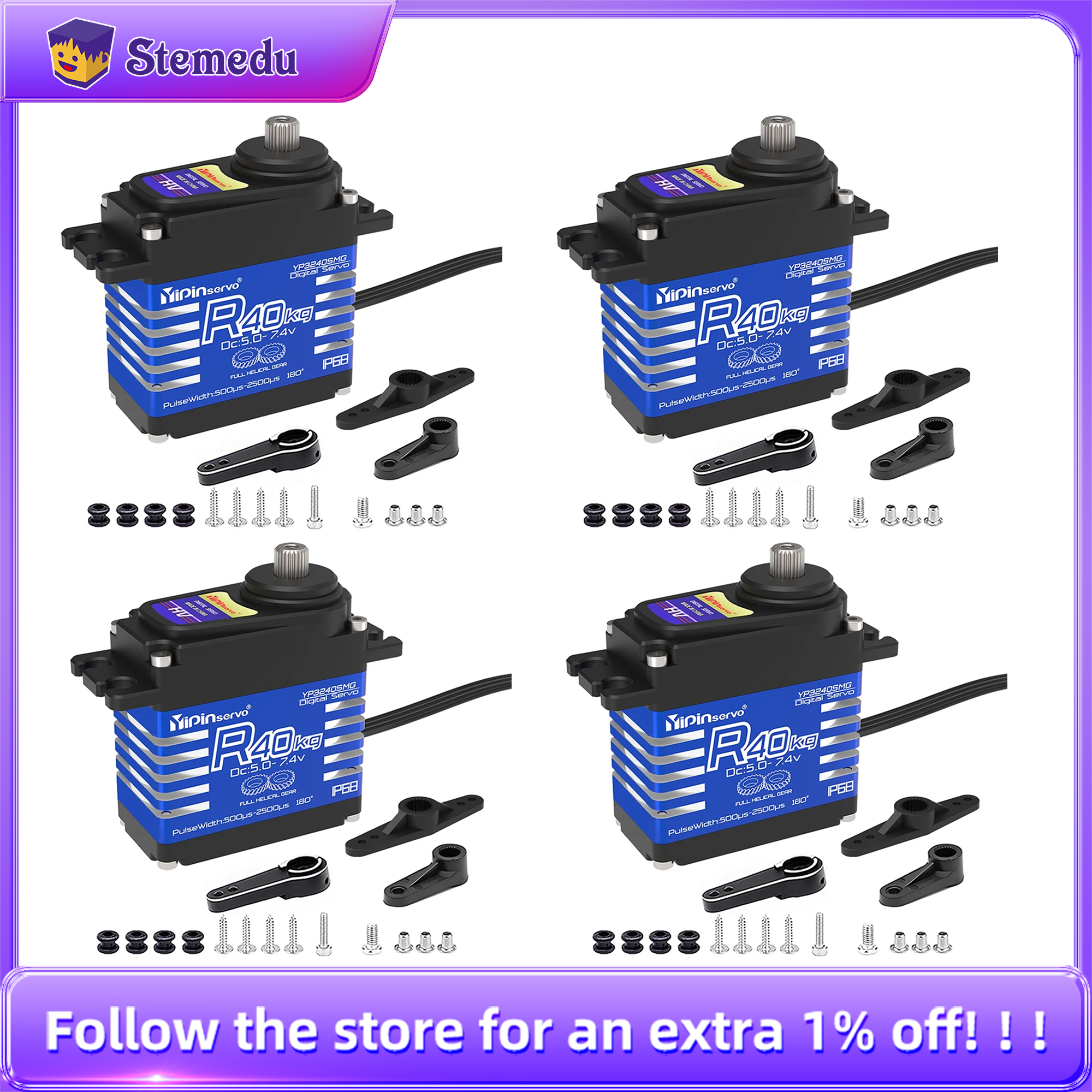 4PCS YiPinservo 40kg Metal Gea - đánh giá và giá Rc Helicopter Servo