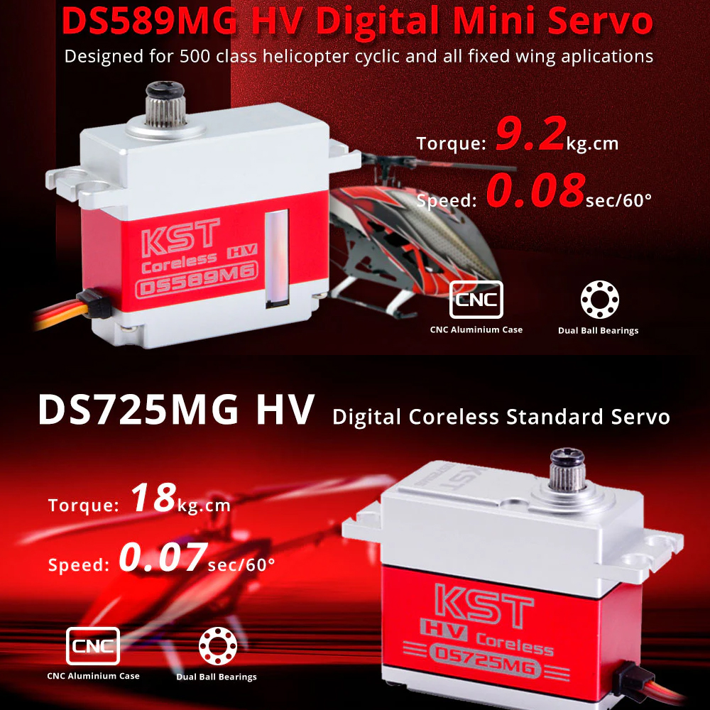 KST DS589MG /DS565X /DS725MG M - đánh giá và giá Rc Helicopter Mini