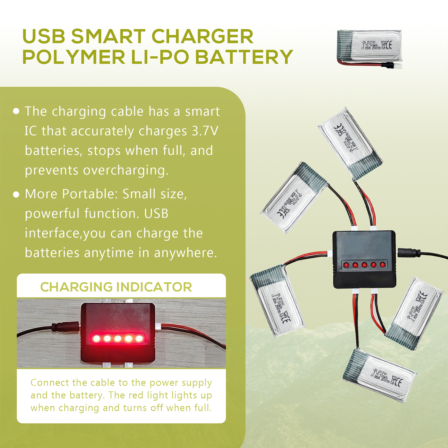 5Pcs 3.7V 500mAh LiPo Batterie - đánh giá và giá Rc Helicopter Charger