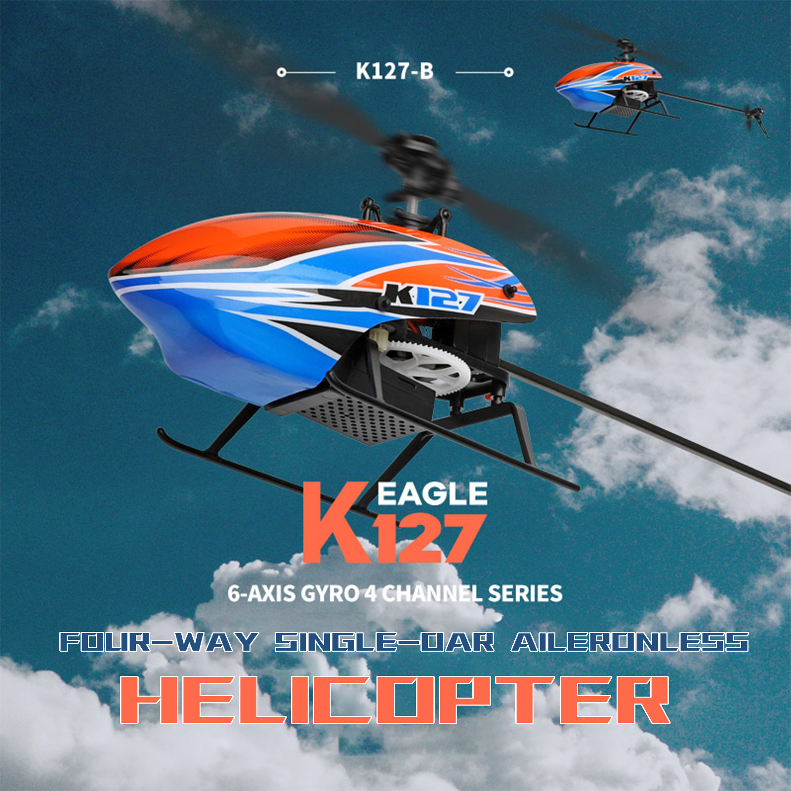 WLtoys XK K127 4CH 6-axis Gyro - đánh giá và giá Rc Helicopter Single Rotor